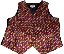 ART OF SILK ,TIE RACK 100% SILK FRONT WAISTCOAT -FLYING DUCK DESIGN-SIZE M-40 “