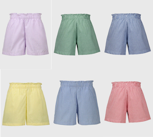 Gingham pleated school - school, shorts