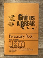 JPM GIVE US A BREAK QUIZ MACHINE SWP FRUIT MACHINE MANUAL