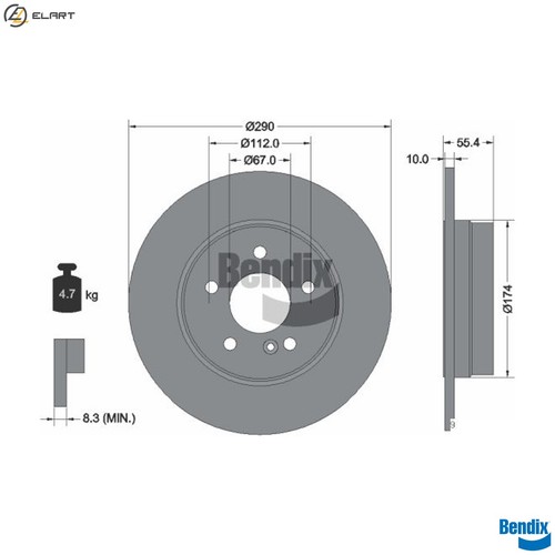 Brake disc bds1230 - brake, for