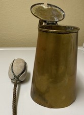 Vintage Brass Bed Warmer w/