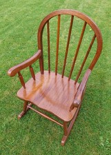 Small Vintage Wooden Rocking Chair - Child / Doll Etc - Excellent Used Condition