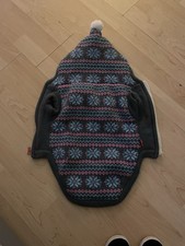 ForMyDogs NWOT Doggie Zip Coat/ Cream Fleece Lining. With Hood. Size 16-18 Inch