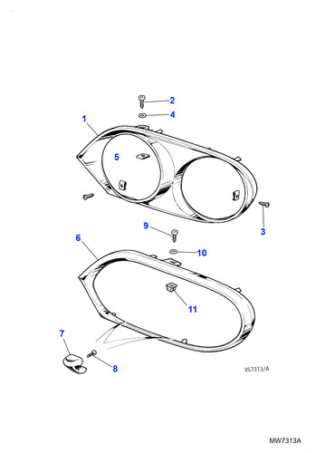 Jaguar headlamp surround xjsc - jaguar,