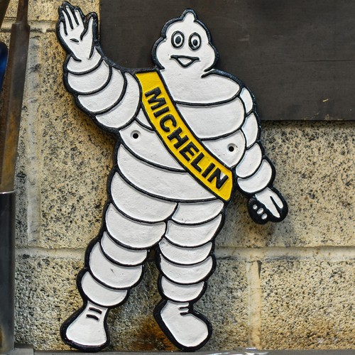 Michelin man cast - "michelin, iron
