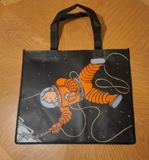 TINTIN HADDOCK ASTRONAUT MOON LARGE TOTE SHOPPER BAG MOULINSART