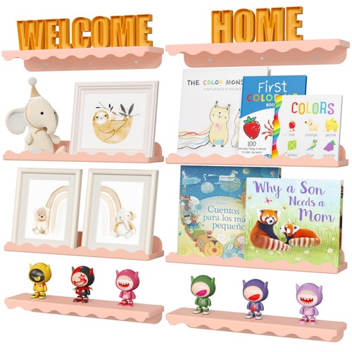 Pink cloud wall shelves - pink, of