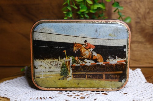 Vintage horse jumping - tin, |