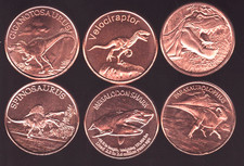 DINOSAUR SERIES   6 Coin SET 1