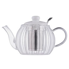 Glass Teapot White Ceramic Lid