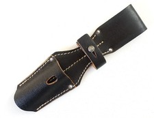 GERMAN ARMY WW2 BLACK LEATHER K98 BAYONET FROG with strap Mkd A. FISCHER 1942