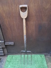 Vintage Garden Fork Spear & Jackson Neverbend No7 Wooden D Block Handle (#156)