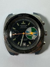 Rare Vintage Tidemaster Yachting Valjoux 7734 Chronograph Watch Spares or Repair