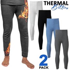 2 Pack Mens Thermal Trousers