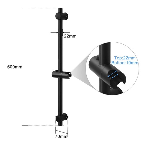 Shower riser rail adjustable - shower,