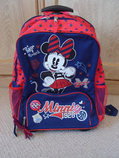 VGC Disney Store Minnie Mouse wheeled trolley suitcase and converts to back pack