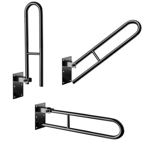 Black folding hinged bathroom - black,