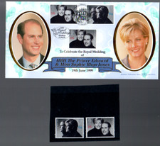 (V509)  GREAT BRITAIN: ROYAL WEDDING 1999 MNH SET & BENHAM SILK COVER