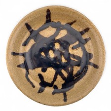 Studio Pottery - Salt Glazed Dish or Plate, Marker Mark ‘E S’, D21cm