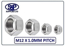 M12 X 1.00MM FINE PITCH HEX NUT 12MM X 1.0MM FINE THREAD ZINC PLATED GRADE 8