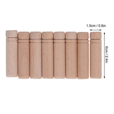 8pcs Wooden Needle Case Anti Lost Polishing Sewing Needle Holder With 3 .