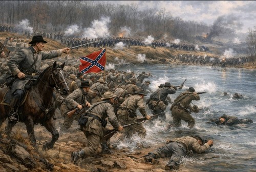 Confederate assault american - confederate,