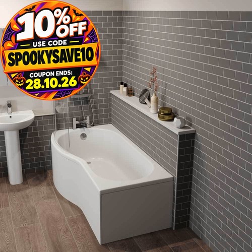 Bathroom suite shaped - bathroom, left