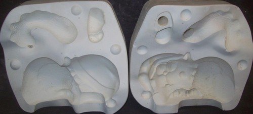 Ceramic mold molds scrappy cat - molds,
