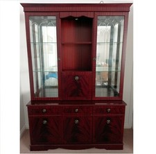 VICTORIAN DISPLAY CABINET by Morris of Glasgow Mahogany China Drinks Cupboard