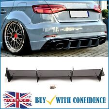 RS Style Audi RS3 8V Hatchback 2017-20 Rear Bumper Diffuser Spoiler Gloss Black