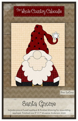 Santa gnome precut fused - santa,