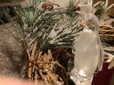 Christmas Decoration Penguin 1990s acrylic approx 4 inches tall