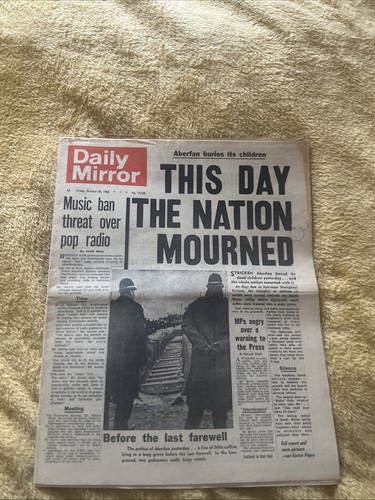 Aberfan buries children - buries, it’s
