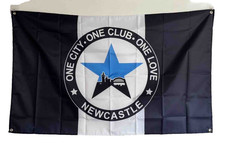 NEWCASTLE UTD ONE CITY ONE CLUB ONE LOVE FOOTBALL FLAG 5x3FT FREE UK 48HR POST
