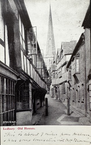 1909 ledbury old houses - 1909,