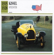 1915-1928 KISSEL SPEEDSTER Sports Classic Car Photo/Info Maxi Card