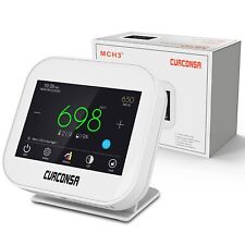 CURCONSA CO2 Monitor Indoor Air Humidity Meter 3.5 Inch Colour Screen AC Powered