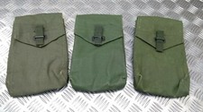 Vintage Army Green Heavy Duty Canvas Webbing Side Pouch Assorted - SWP1
