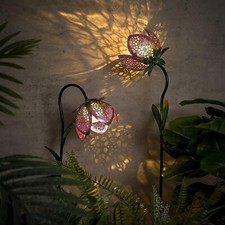  TERESA'S COLLECTIONS Flower Solar Garden Decorations Lights for Lawn Ornaments,