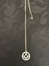 50% reduction 5/7 vintage  silver chain 16”plus masonic pendant
