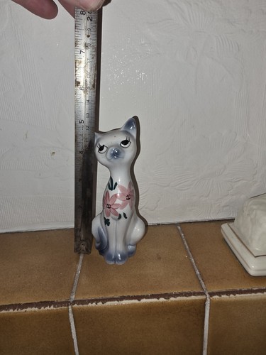 Hand painted ceramic cat - ceramic,