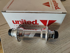 United Supreme Polished BMX Front Hub. 10mm Female Axle 