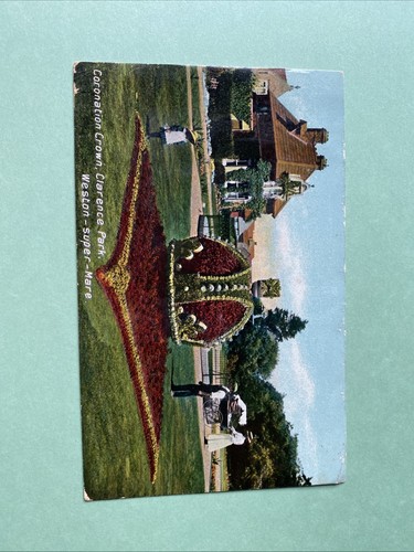 Coronation crown postcard - coronation,