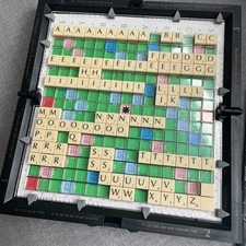 Travel Scrabble Board Game Mattel Hard Case Clip On Tiles 24 x 13cm Superb