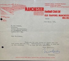 Matt Busby Typed Letter Signed Manchester Utd Letter UACC RD