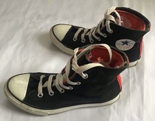 CONVERSE ALL STAR CHUCK TAYLOR KIDS BLACK HI TOP TRAINERS JUNIOR  UK SIZE 13