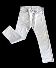 Vintage Sugar Cane Okinawa Jeans Men's W33 L29 Ecru Straight Leg Original Japan