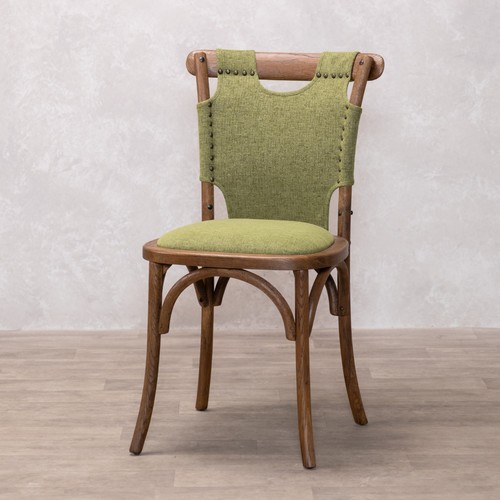 Green upholstered dining chair - green,