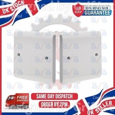 2 WHITE SINGLE GANG BLANKING