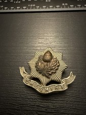 WWI Era Cheshire Regiment Badge, , British Army, Antique Cap Badge Slider G42